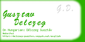gusztav delczeg business card
